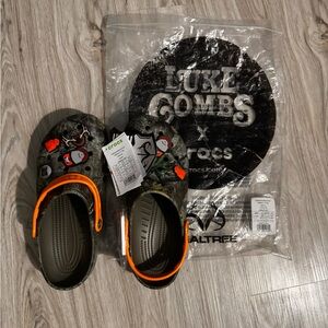 CROCS x Luke Combs Camo Clogs with Orange Accents